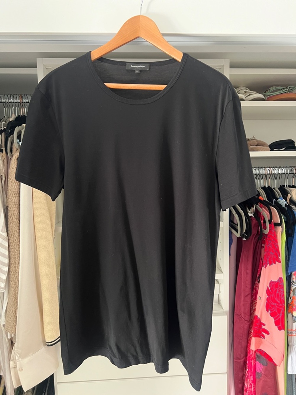 Ermenegildo Zegna Black Crew Neck Short Sleeve Tee